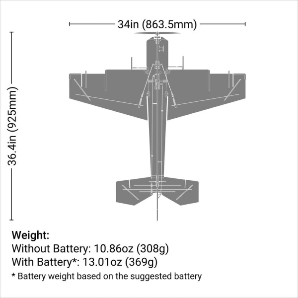 EFL01975 Eratix 3D FF (Flat Foamy) 860mm PNP